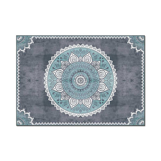 Tapis de sol Mandala Bleu pour cuisine,salon,chambre