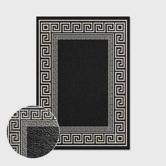 Grand Tapis Noir et Blanc