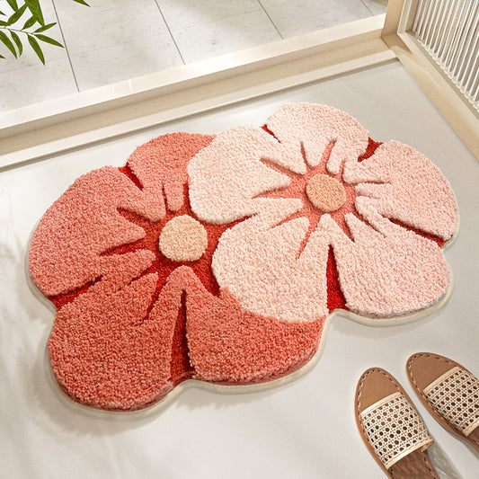 Tapis de Salle de Bain Absorbant "Flowers Home"