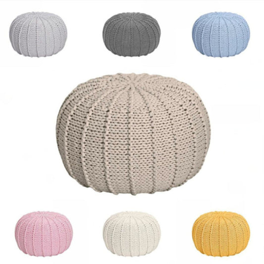 Pouf tricoté à la main