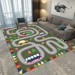 Tapis Enfant Marelle et Circuit Voiture - Vignette | MesTapis.com