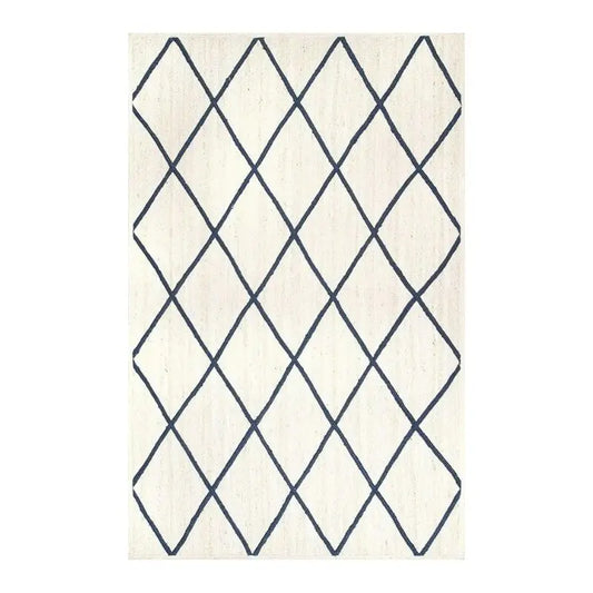 Tapis Blanc en Jute Naturelle