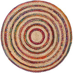 Tapis Rond Jute Naturel Style Tressé - Vignette | MesTapis.com