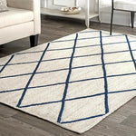 Tapis Blanc en Jute Naturelle - Vignette | MesTapis.com