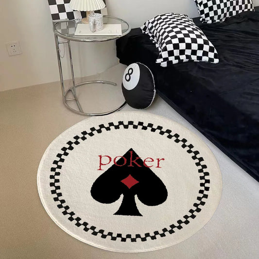 Tapis rond Poker Design