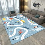 Tapis Enfant Marelle et Circuit Voiture - Vignette | MesTapis.com