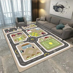 Tapis Enfant Marelle et Circuit Voiture - Vignette | MesTapis.com