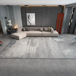 Grand Tapis Moderne de Luxe en Gris Clair - Vignette | MesTapis.com