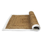 Tapis couloir Naturel en Jute et Coton Fait Main - Vignette | MesTapis.com