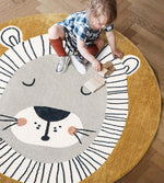 Tapis Rond pour Chambre d'Enfant - Animaux Cartoon - Vignette | MesTapis.com