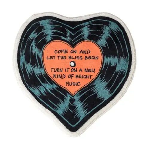 Tapis Rond Design Vinyle Musical