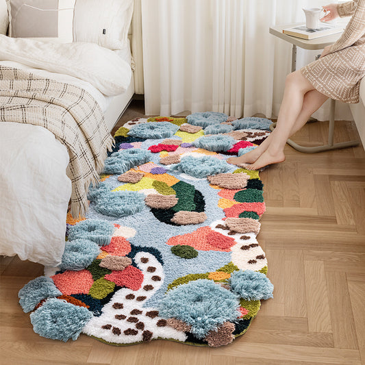 Tapis salon "Etang de Lotus d'été"  Luxueux et élégant